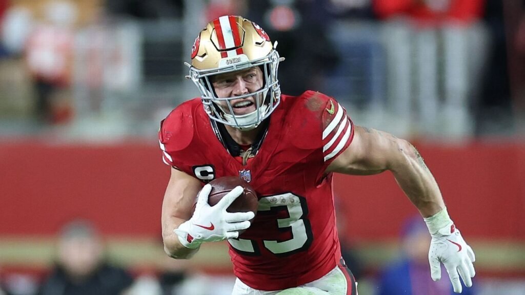 49ers: McCaffrey no participa en la práctica antes del partido contra Seattle