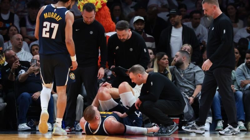 Jokic se salva de una grave lesión de rodilla y estará fuera 4 semanas