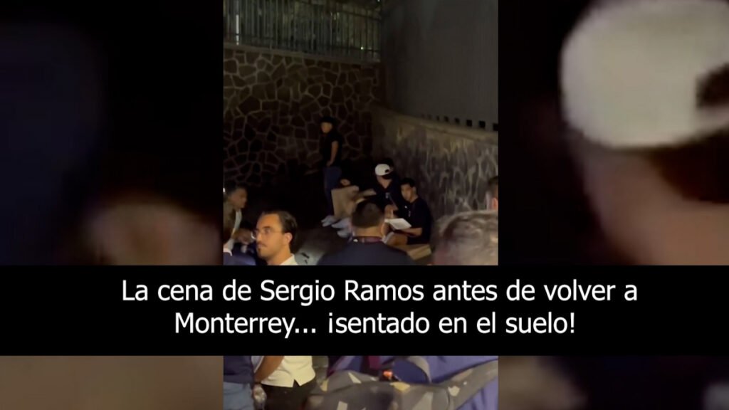La curiosa cena de Sergio Ramos después de anotar con Monterrey... ¡sentado en el suelo!